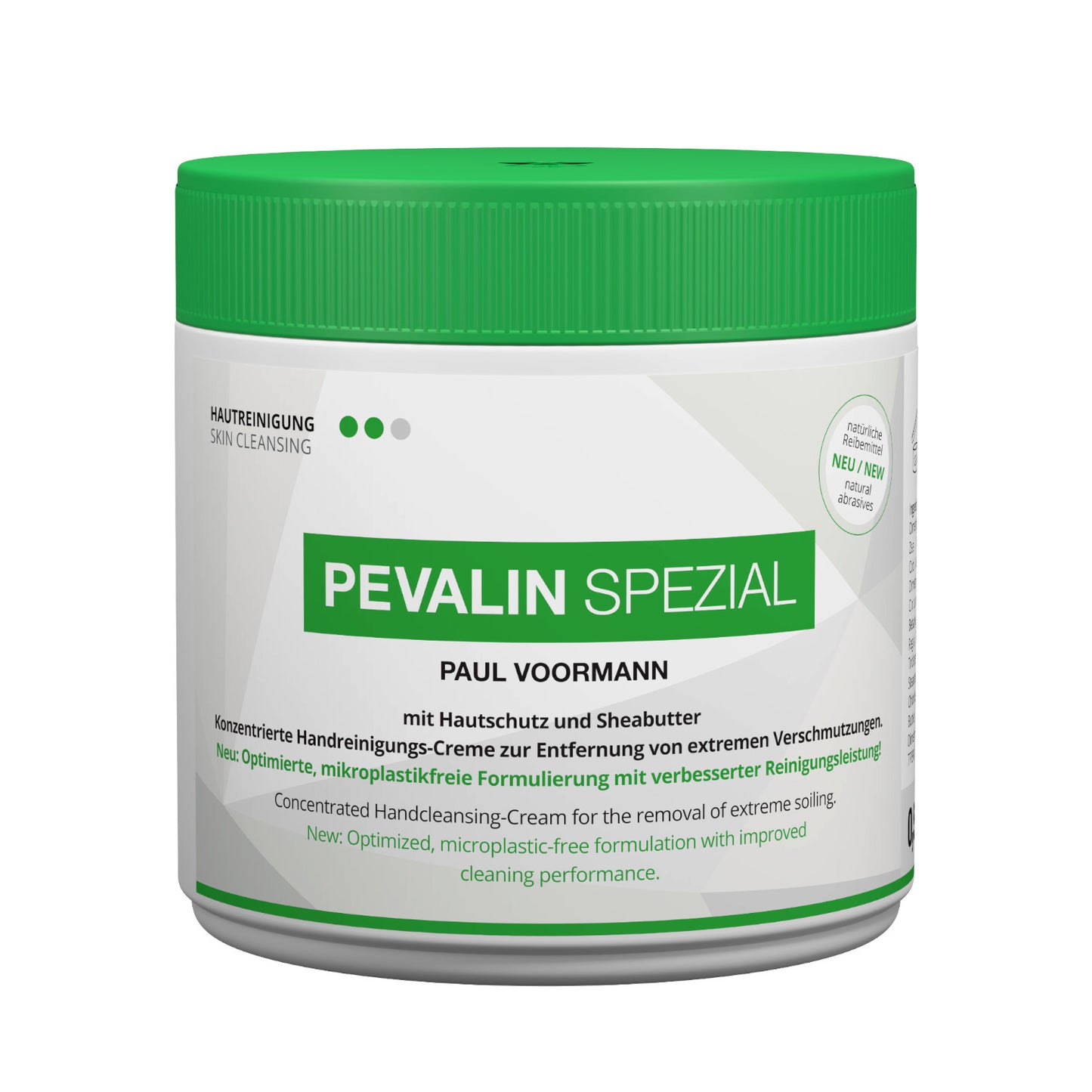 Pevalin Spezial Hautreinigung Dose 500ml - Konzentrierte Handreinigungs-Creme mit natürlichen Reibemitteln aus Maiskolben- und Walnussschalenmehl - mit intensiver Wirkung