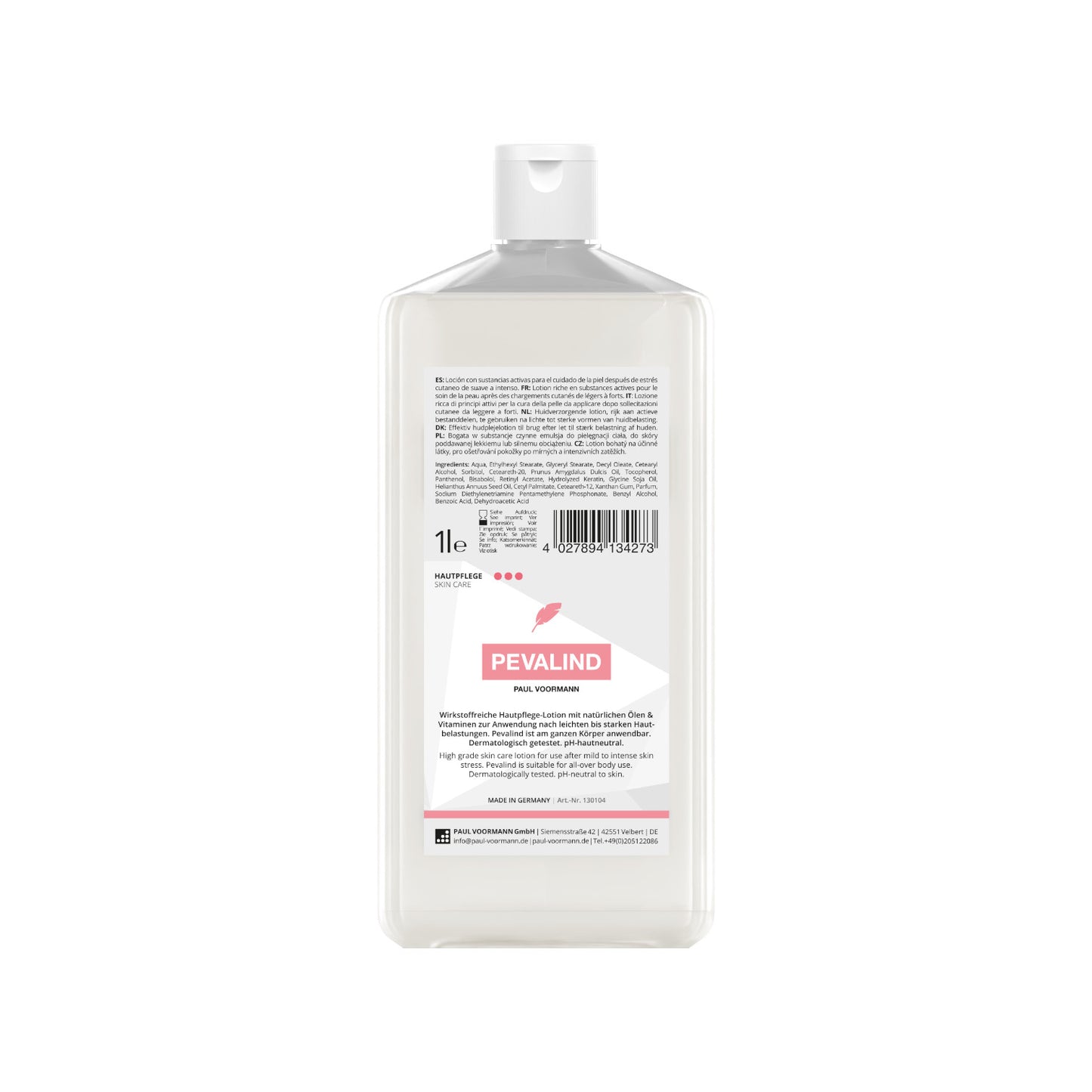 Hautpflege Wirkstoffreiche, hochwertige Hautpflege-Lotion 1 L Flasche