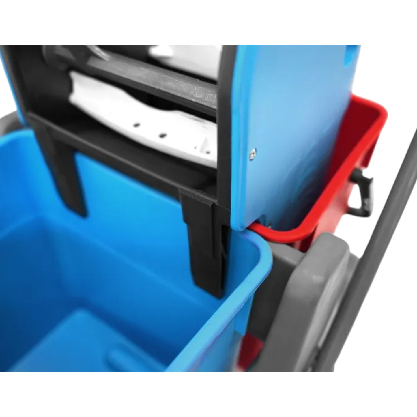 Doppelfahrwagen mit 2 x 25 l Eimer und Kunststoffpresse