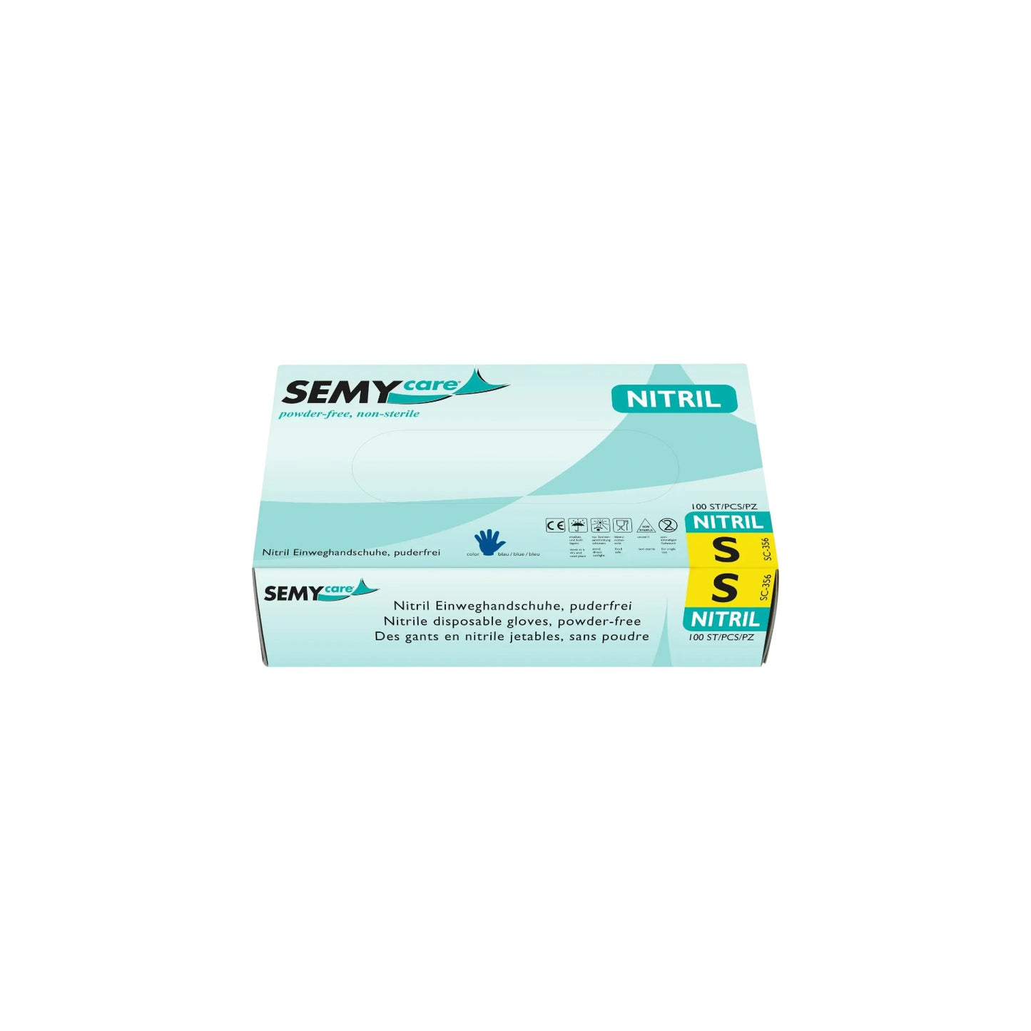 Nitrile disposable gloves blue, powder-free, 10 x 100 pieces