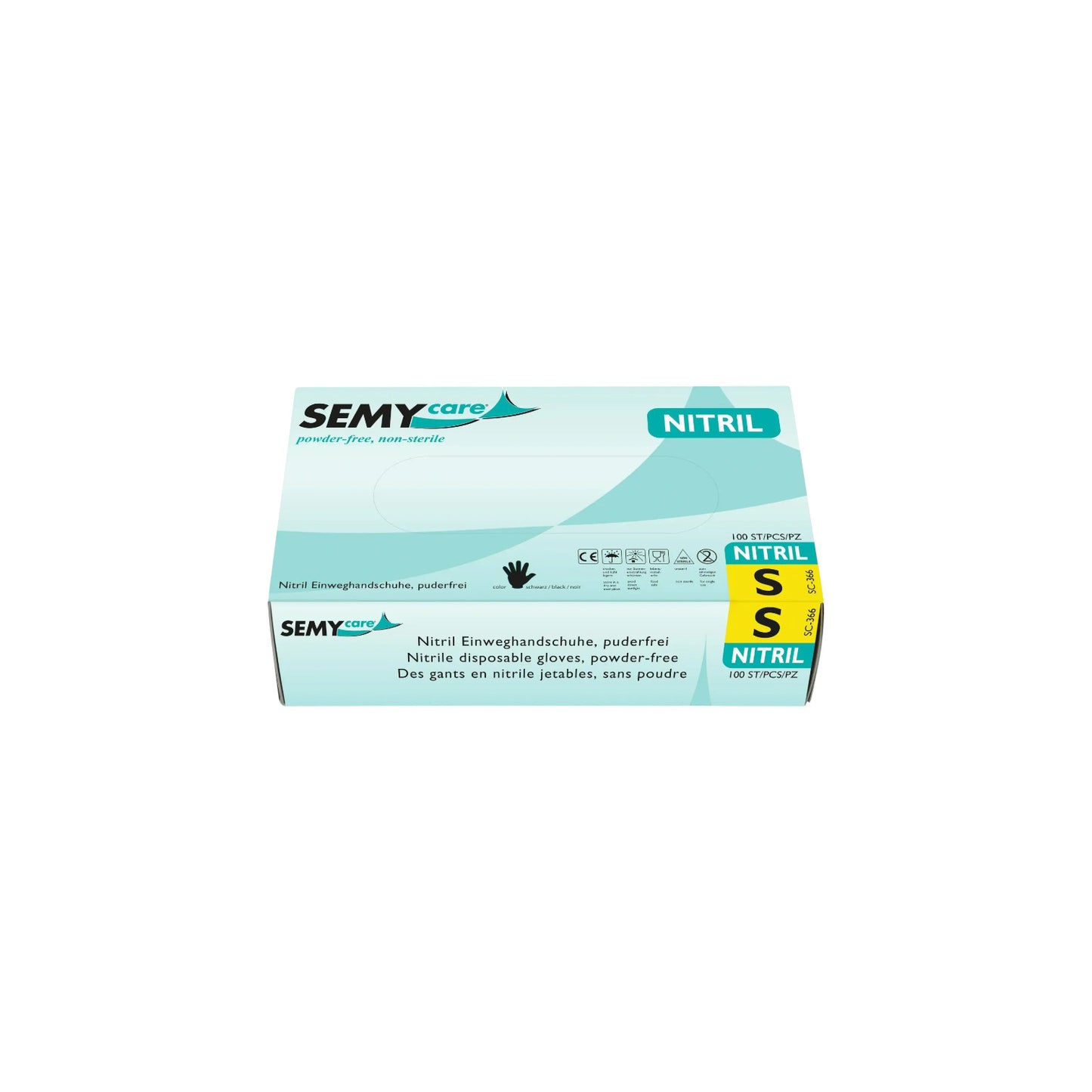 Nitrile disposable gloves black, powder-free, 10 x 100 pieces