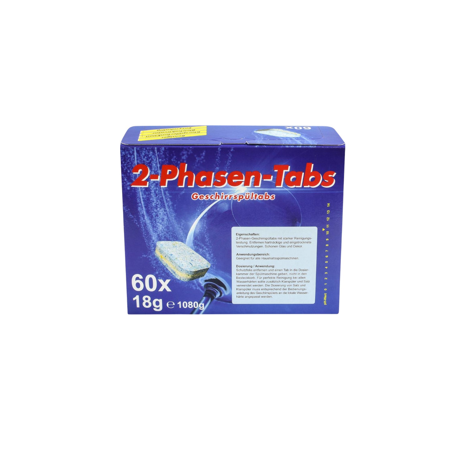 Dishwasher tablets 2 phases, detergent and rinse aid, 60 pieces