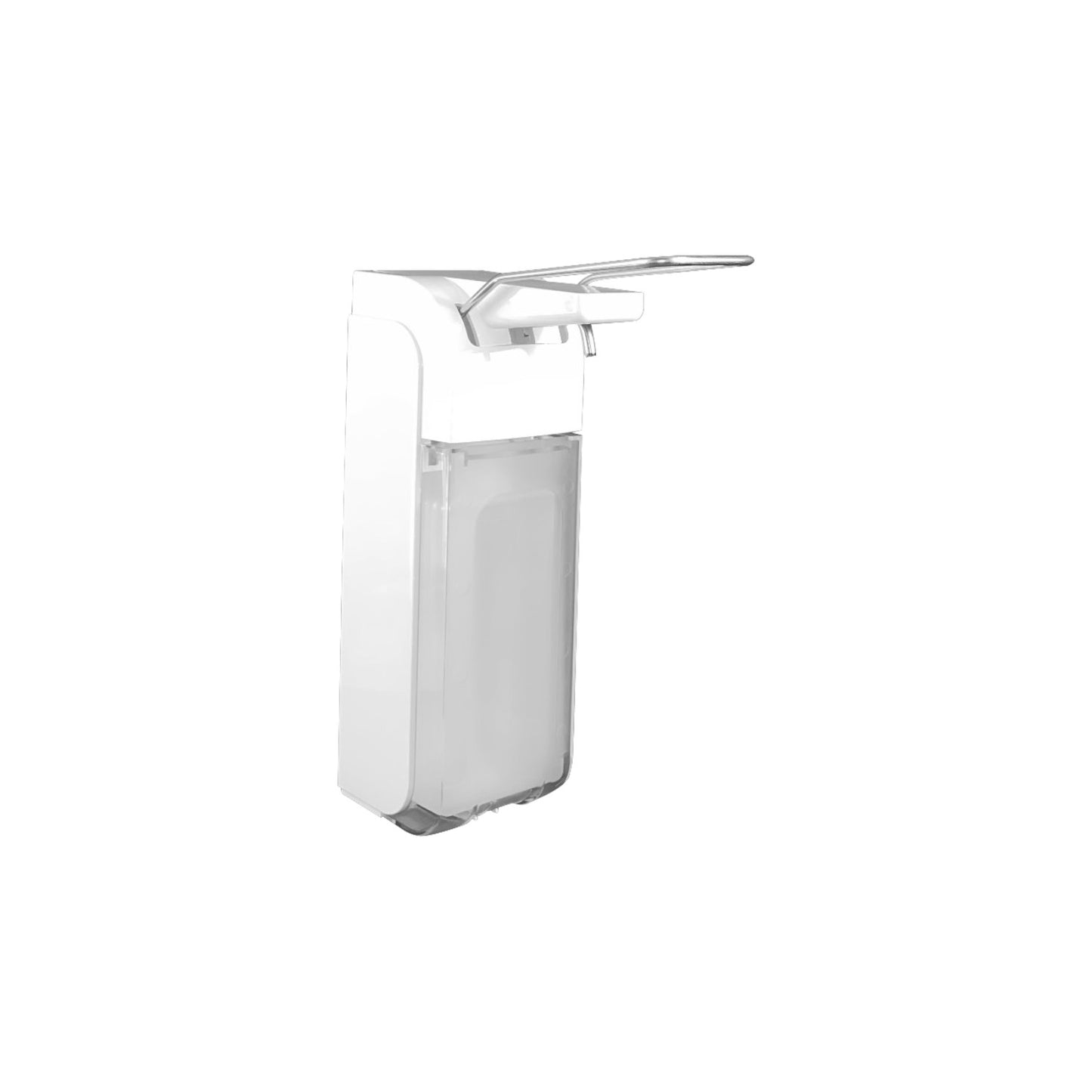 Plastic dispenser for 1 l bottle, with transparent cover, without lock