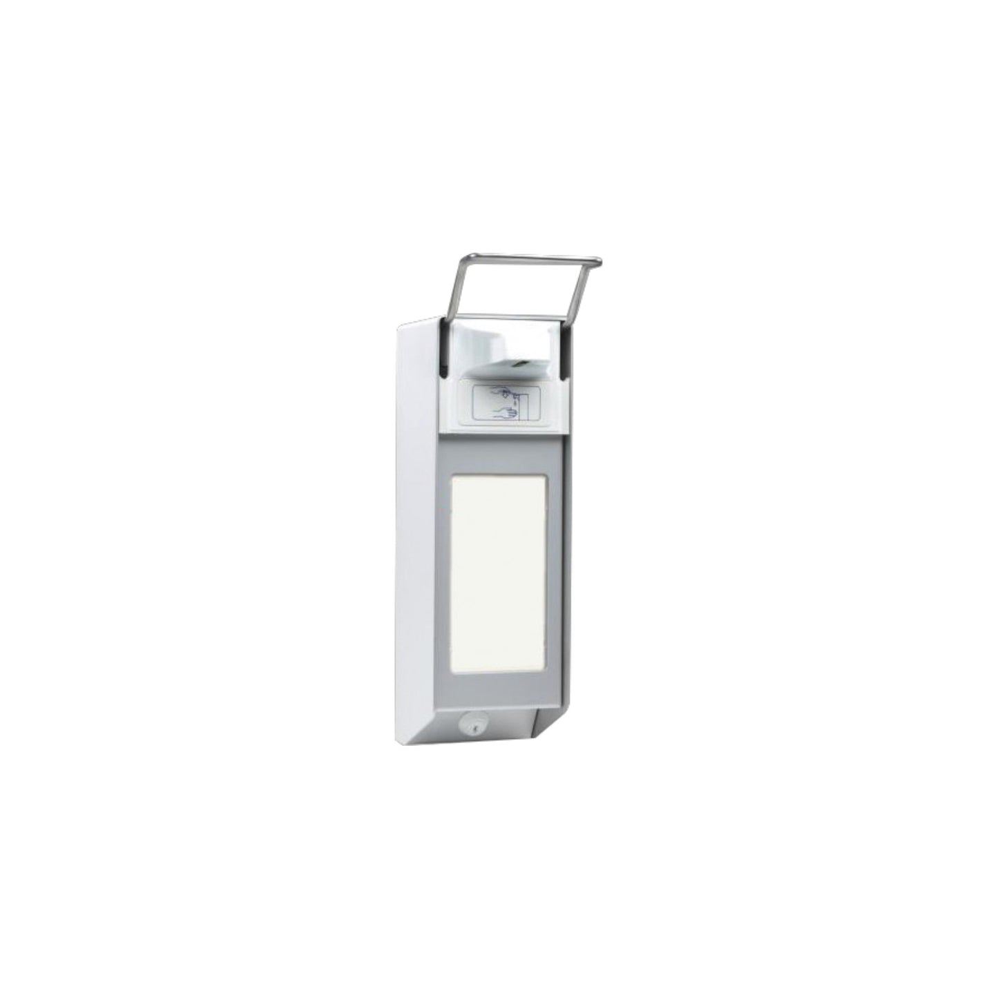 Metal dispenser for 1 l bottle, with viewing window, lockable