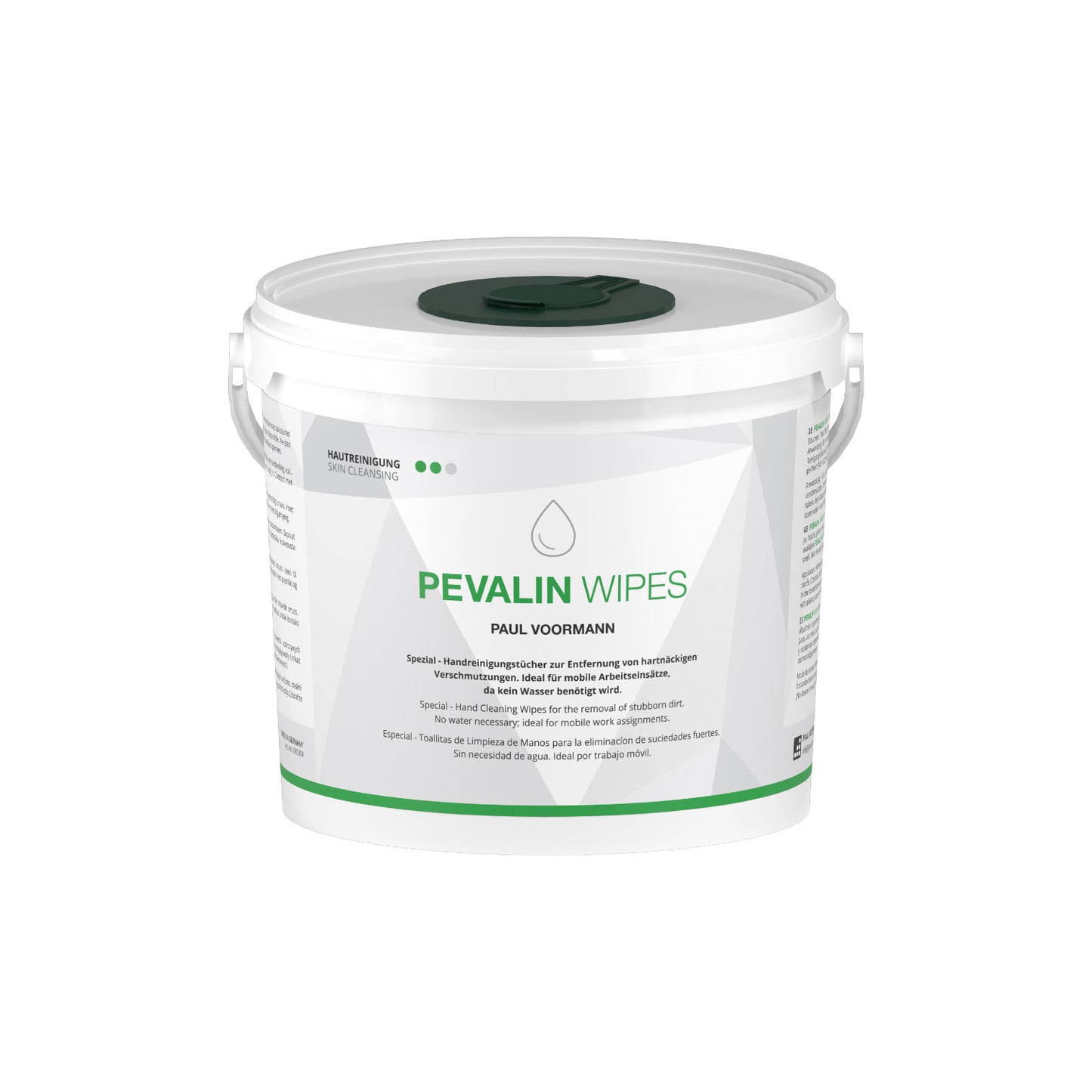 Pevalin Wipes - Special hand cleaning wipes - with intensive effect, bucket of 150 wipes