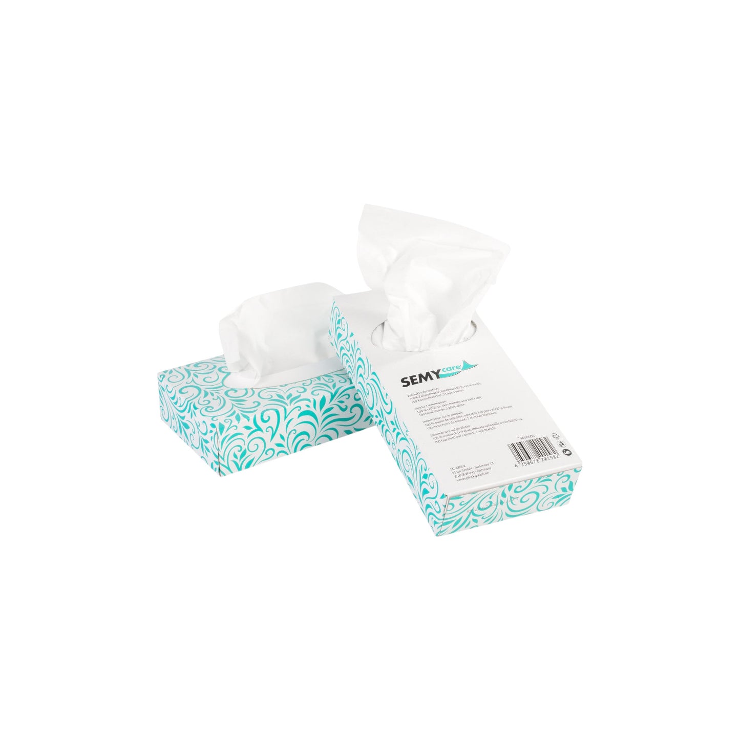 Cosmetic boxes, 2-ply, cellulose, 40 packs