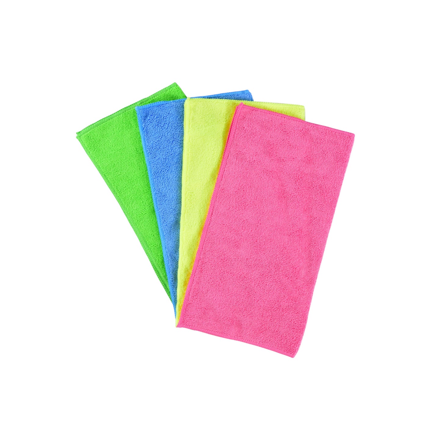 Microfiber cloths, 4 colors, pre-sorted in 3 pieces each, EXTRA, 32x32cm, 12 pieces, 80% cotton 20% polyamide