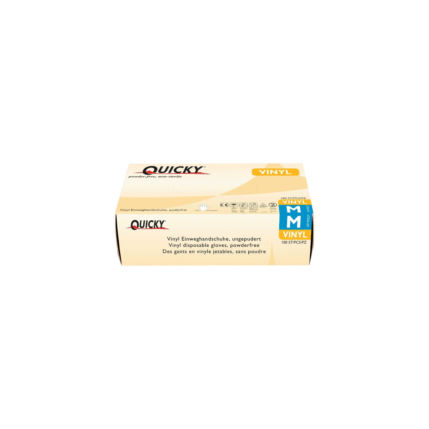 Vinyl disposable gloves, transparent, powder-free, 10 x 100 pieces