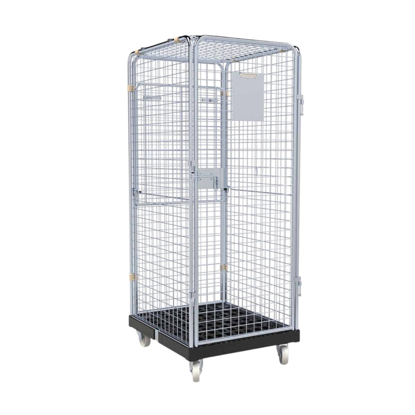 Rollbehälter ADB "BASICline" 1600 C KU RC schwarz, 724 x 815 mm, 5-seitig, 1 Tür, 1 ZWB klappbar, Cr 3