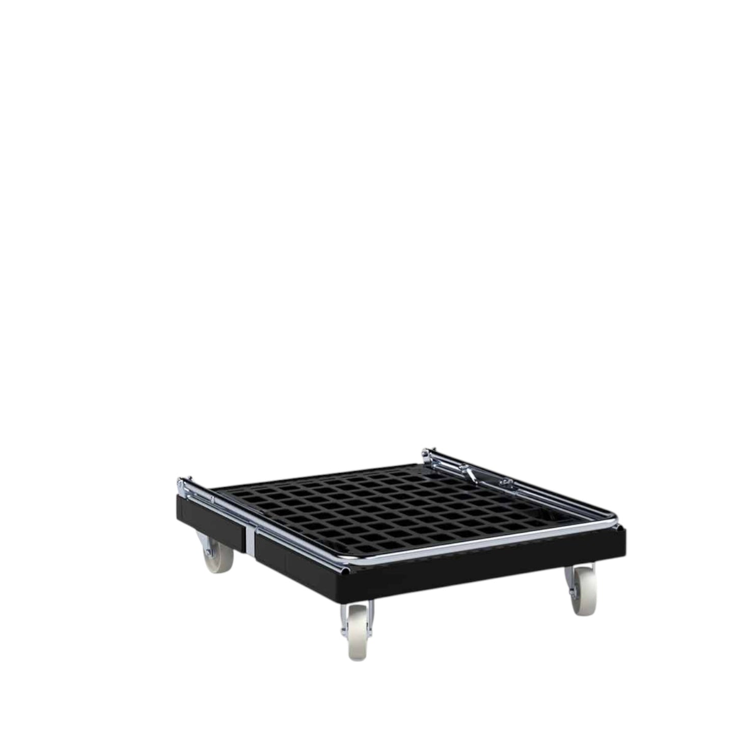 Rollplatte "BASICline" KU, RC schwarz, 724 x 815 mm, ø 108 PP, mit Schiebebügel ME Cr3