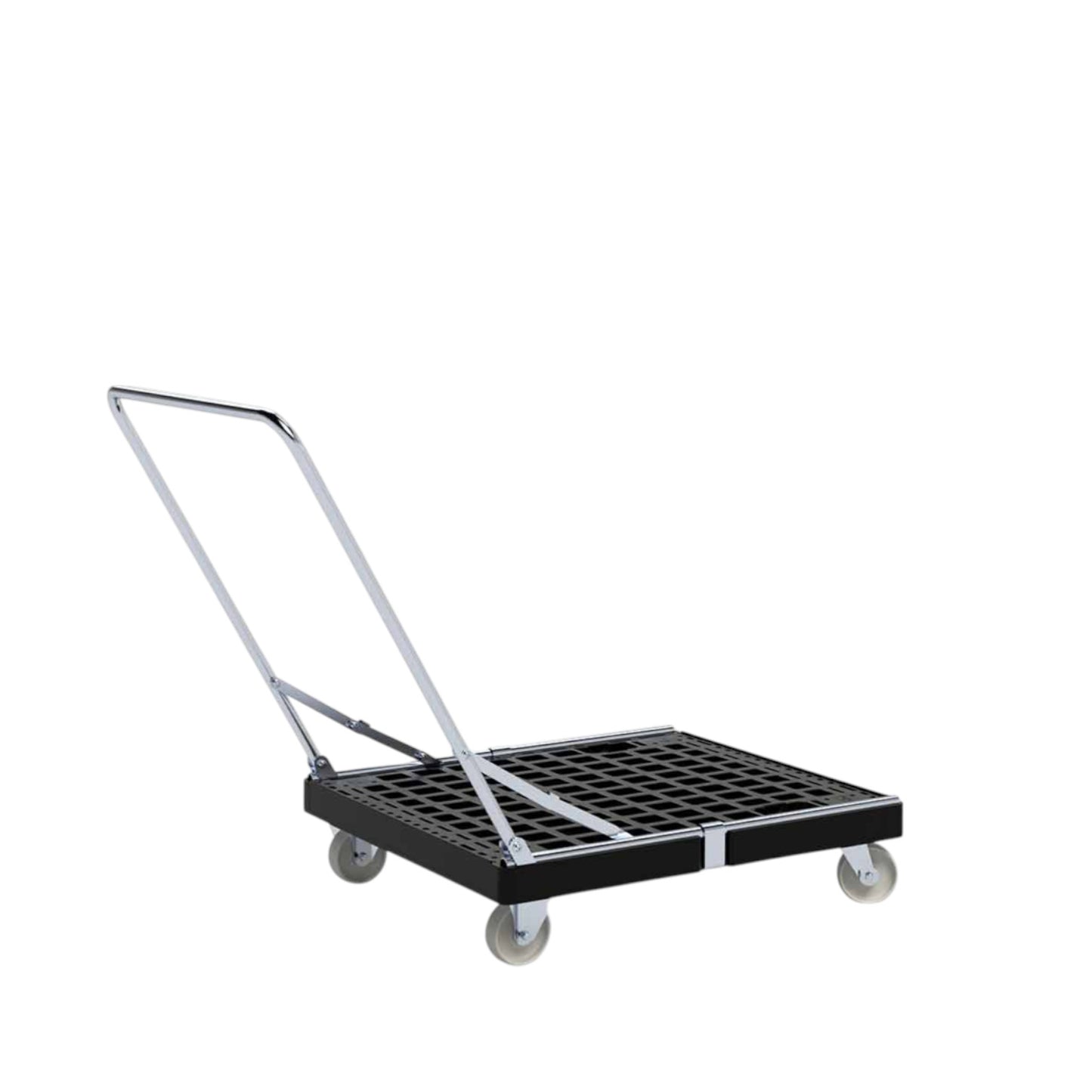 Rollplatte "BASICline" KU, RC schwarz, 724 x 815 mm, ø 108 PP, mit Schiebebügel ME Cr3