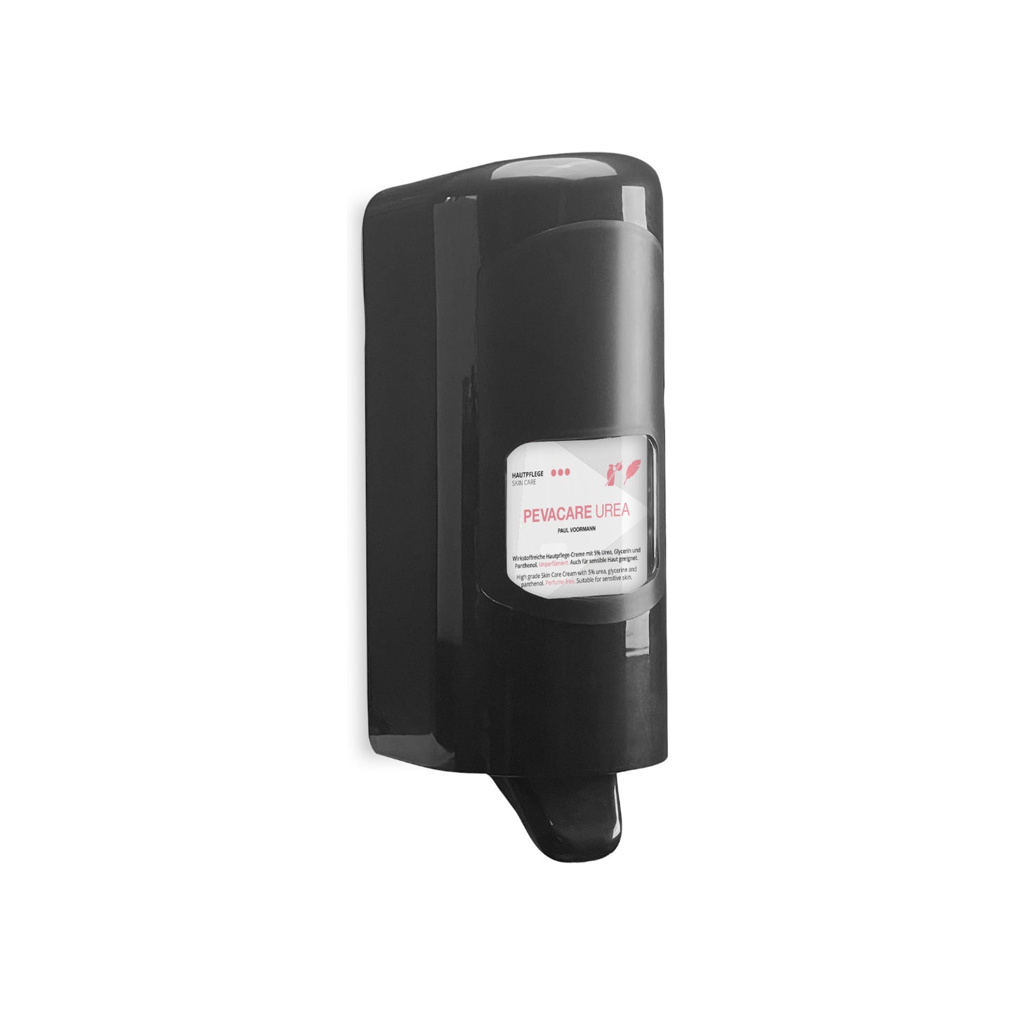 PEVA TWO - Plastic dispenser for 1 l and 2 l soft bottles, black