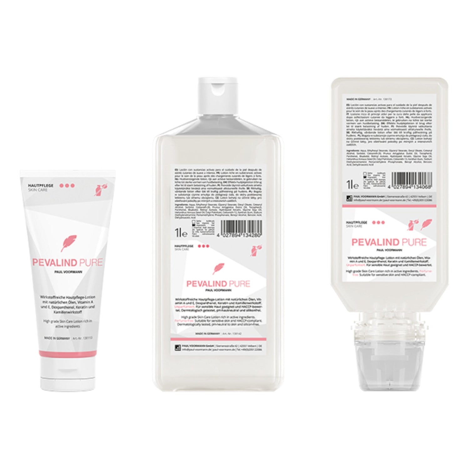 PEVALIND PURE Wirkstoffreiche, hochwertige Hautpflege-Lotion - unparfümiert
