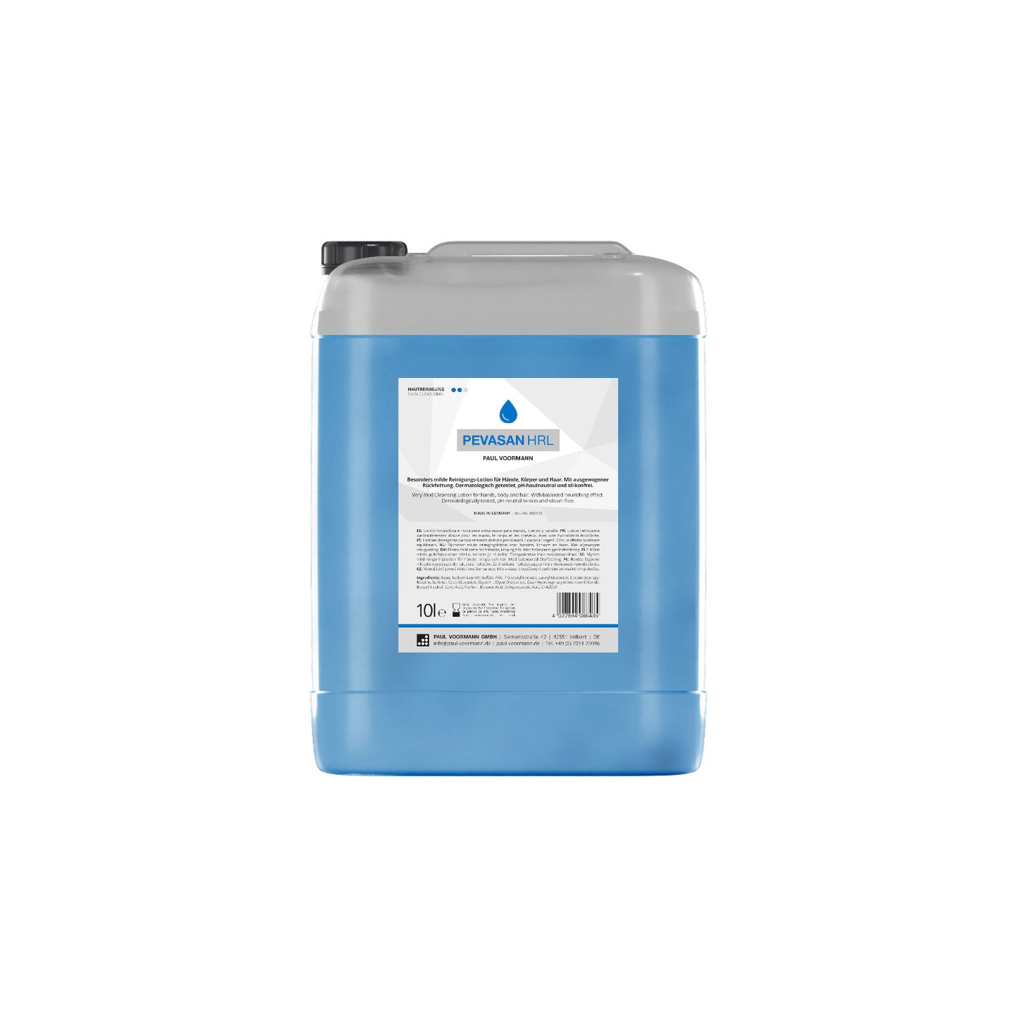 Pevasan HRL Hautreinigung & Waschraumhygiene  Kanister 10L | leichte Verschmutzung  Umweltfreundliche, milde Hautreinigungs-Lotion