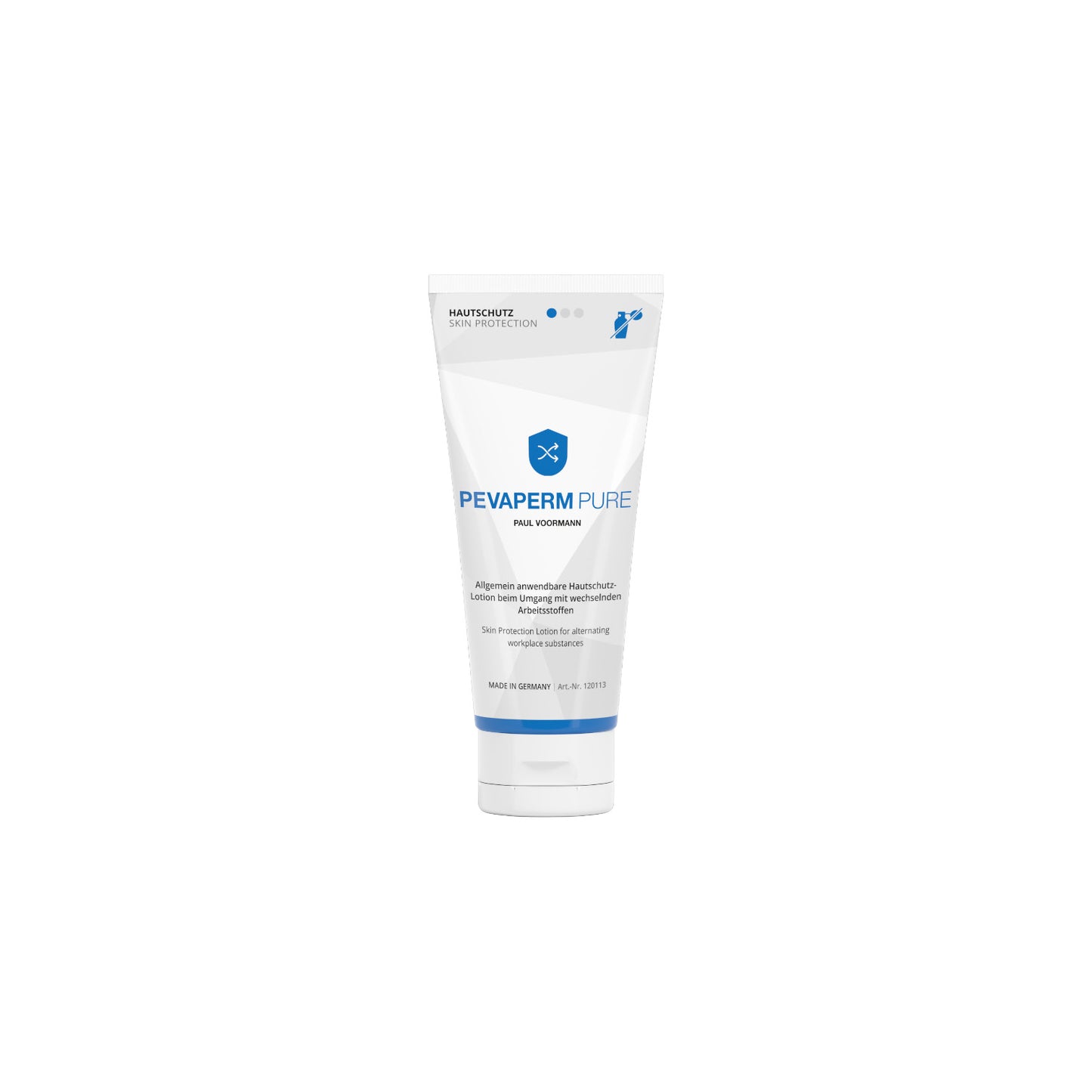 Pevaperm PURE Skin Protection Tube 100ml For protection against aqueous and non-aqueous working materials – unscented