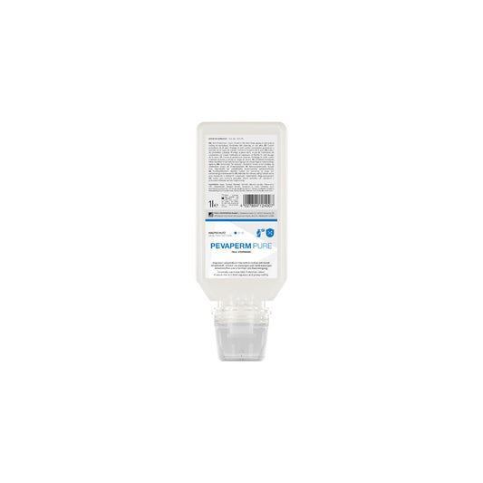 Pevasan PURE Hautreinigung & Waschraumhygiene Softflasche 1L | leichte Verschmutzung  Hochwertige, besonders milde Hautreinigungs-Lotion – unparfümiert