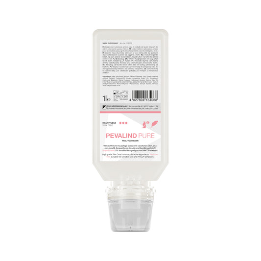 Pevalind PURE Hautpflege  Wirkstoffreiche, hochwertige Hautpflege-Lotion – unparfümiert 1 L Softflasche