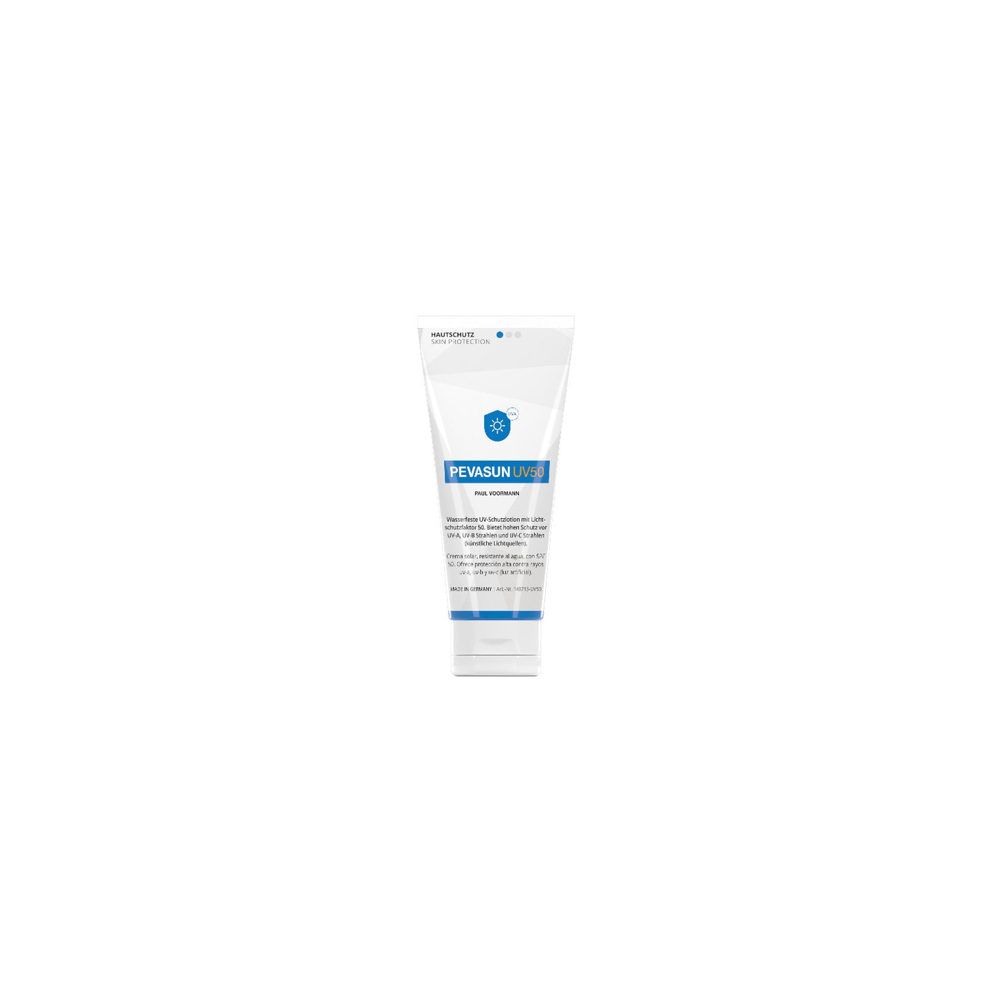 Pevasun UV50+ Skin Protection 100ml As protection against skin damage caused by UV rays – with sun protection factor 50+ – unscented 