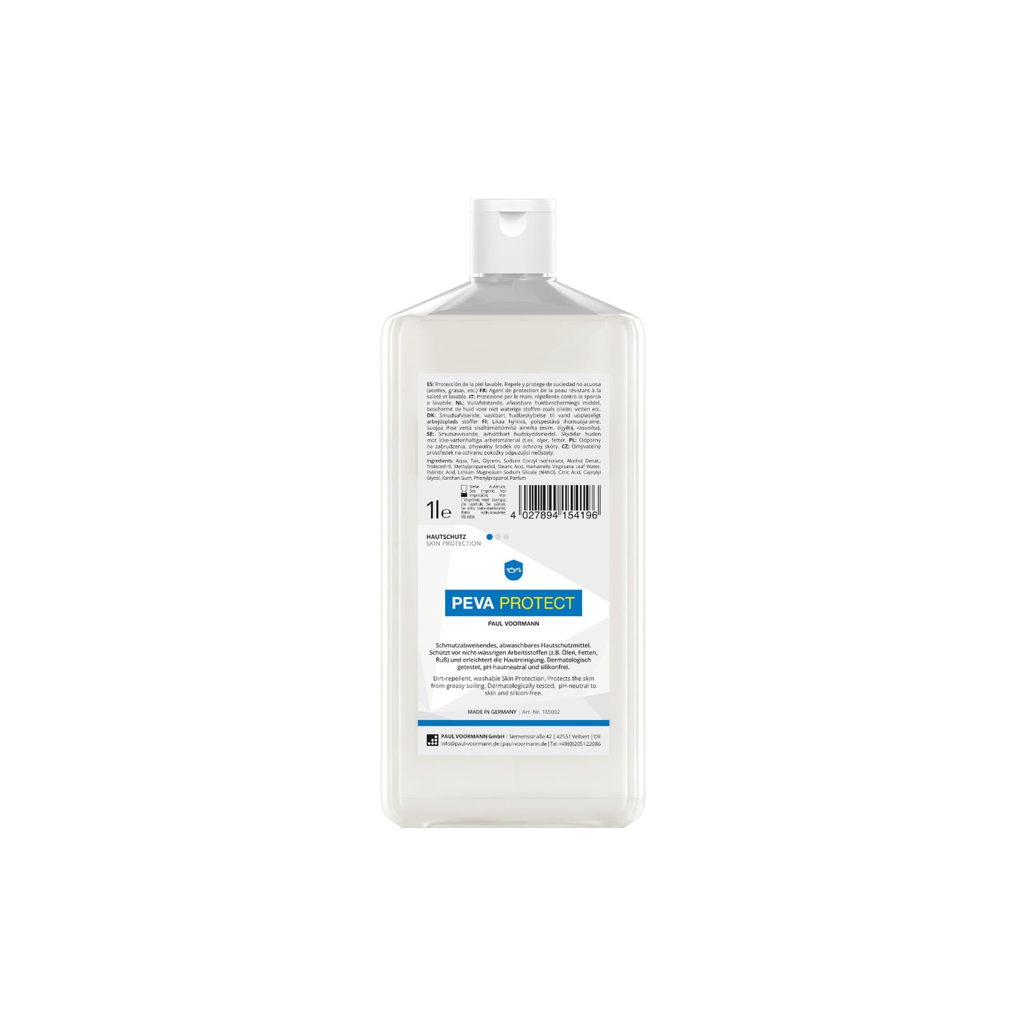 Peva Protect Skin Protection Bottle 1L For protection against non-aqueous working materials