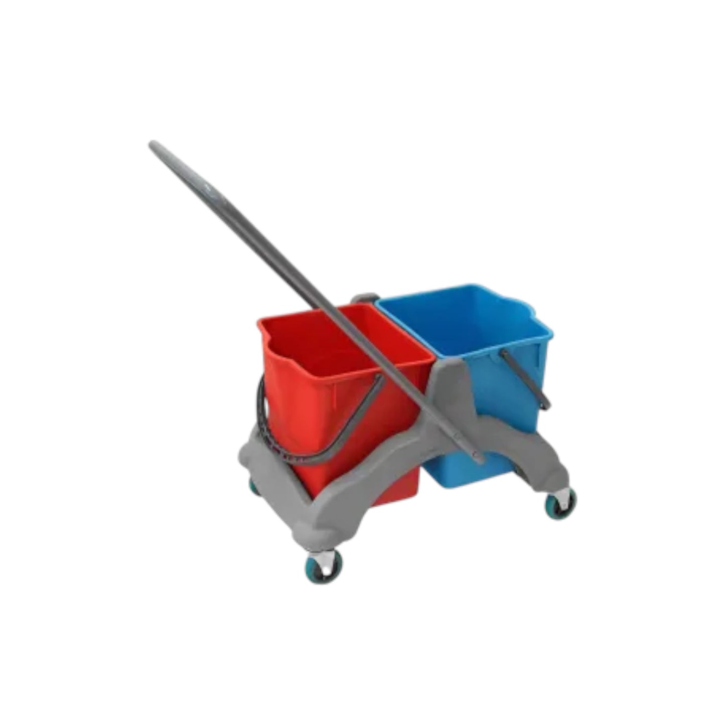 Doppelfahrwagen mit 2 x 25 l Eimer und Kunststoffpresse