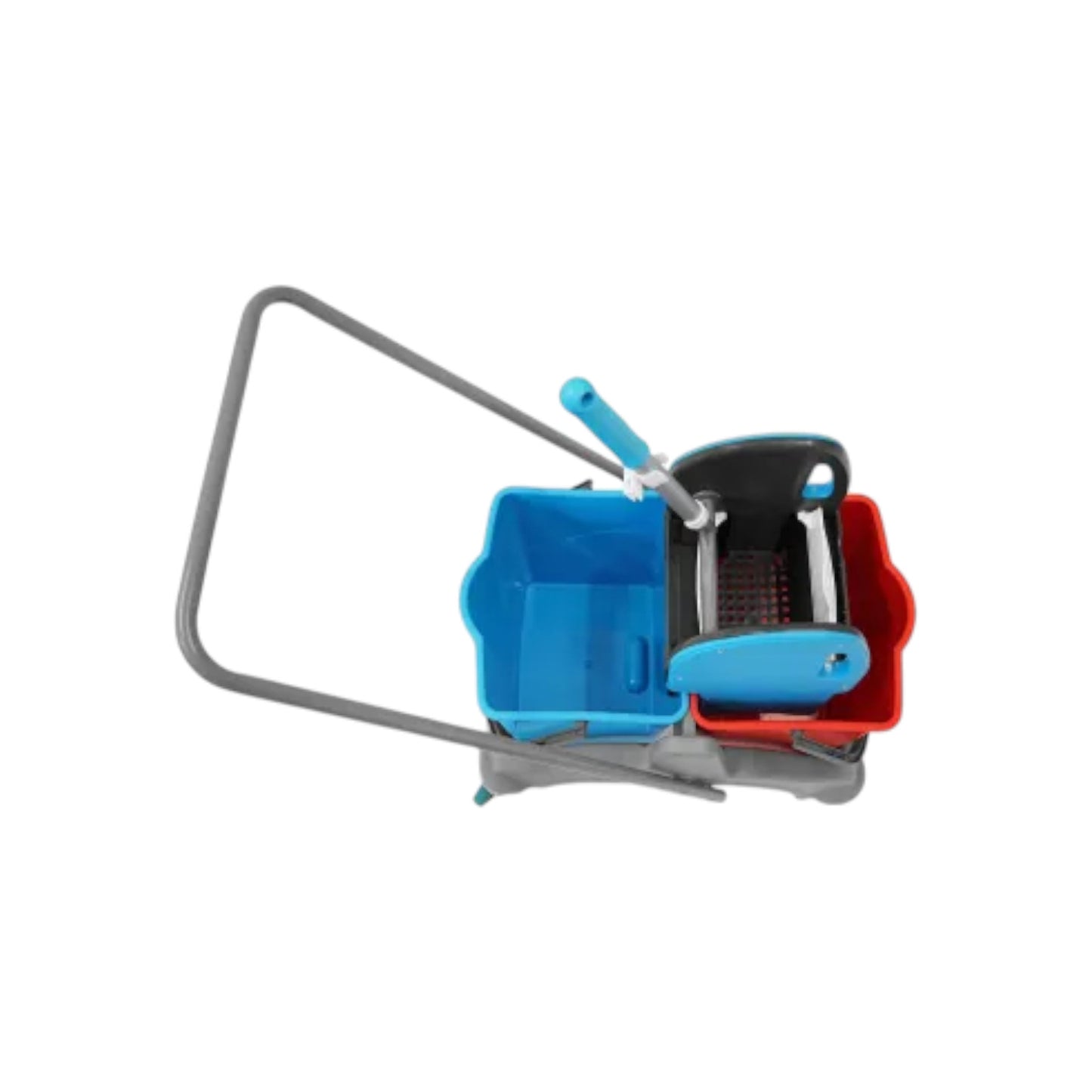 Doppelfahrwagen mit 2 x 25 l Eimer und Kunststoffpresse