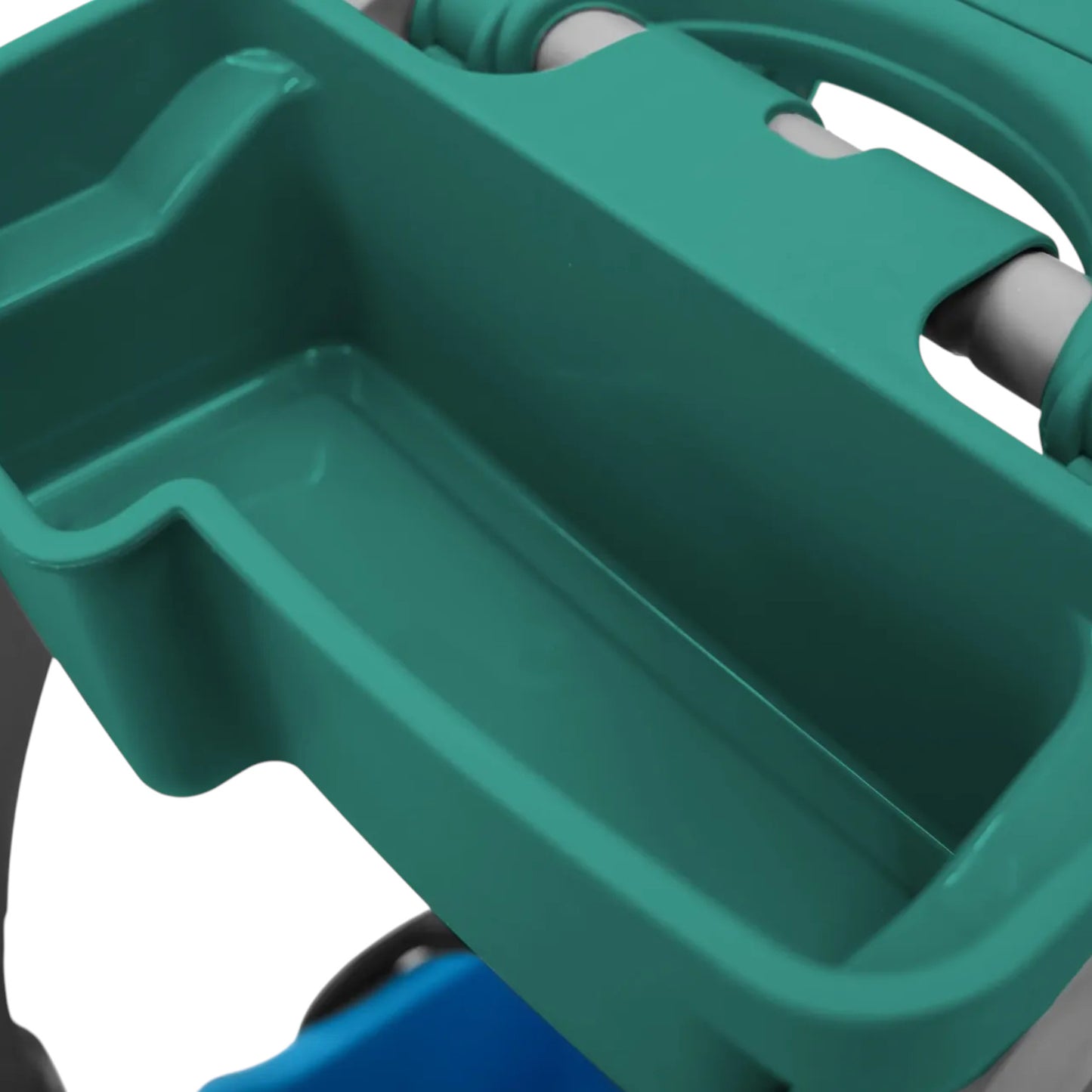 Doppelfahrwagen mit 2 x 25 l Eimer, Mopp-Presse, Utensilbehälter, Müllsackhalterung, Mopphalter + Ablage