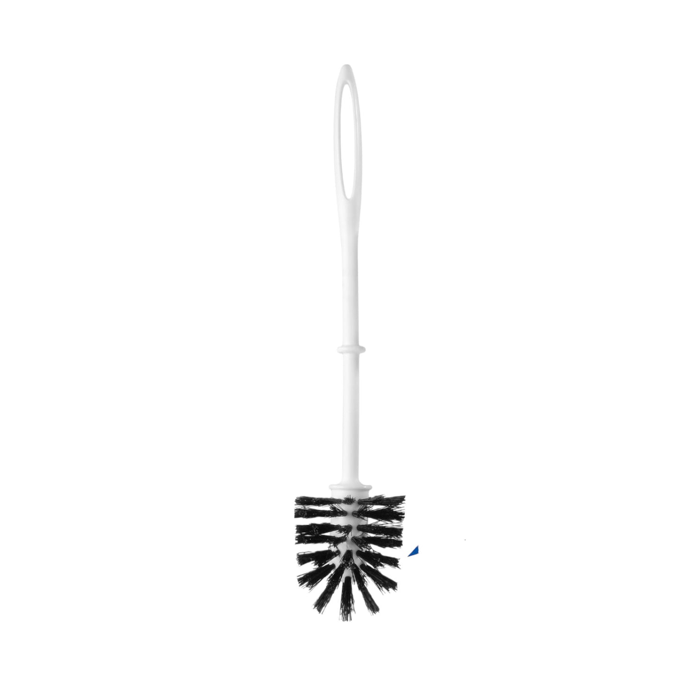 Toilet brush holder white, with white plastic handle and black brush head
