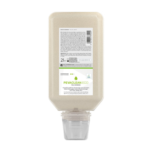 Pevaclean ECO - Environmentally friendly hand cleaner with natural abrasives made from walnut shell flour - unscented - suitable for sensitive skin - with EU Ecolabel, soft bottle