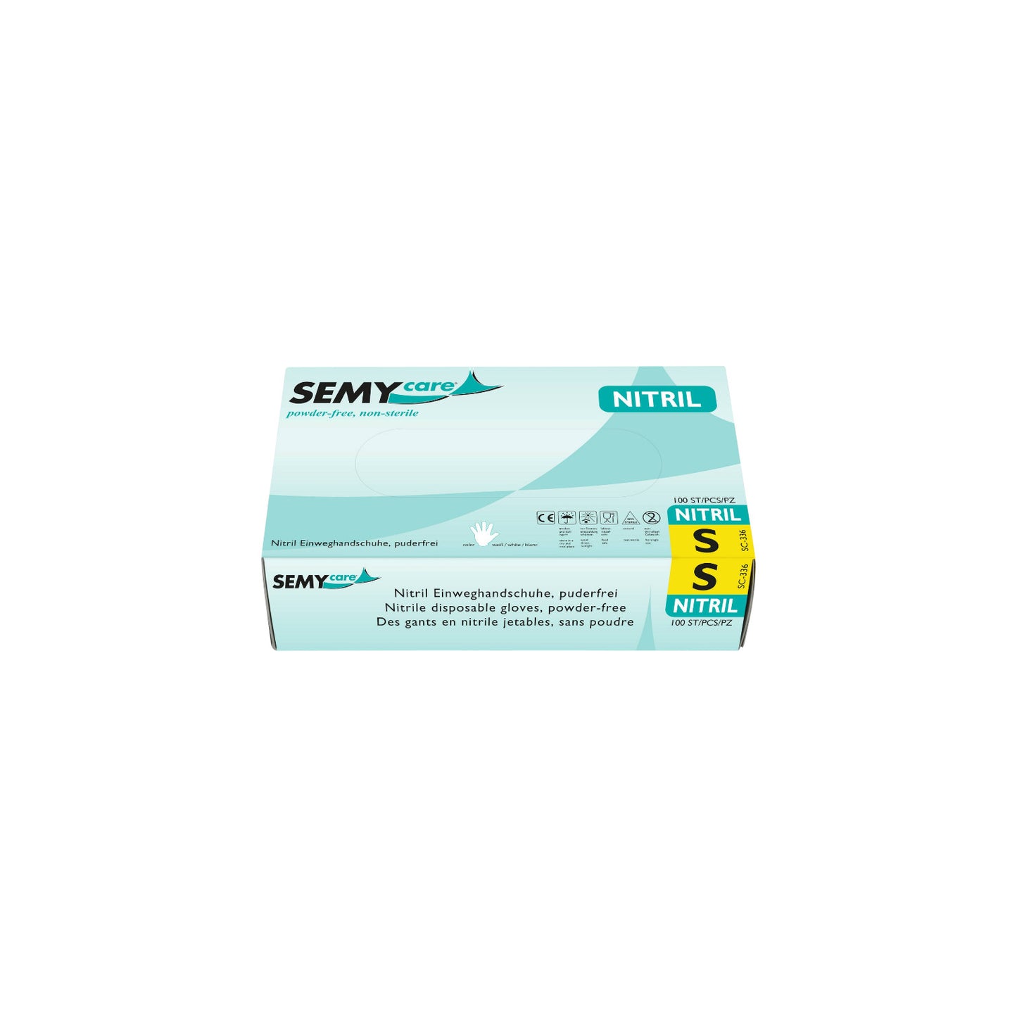 Nitrile disposable gloves white, powder-free, 10 x 100 pieces 