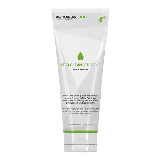Pevaclean SENSITIVE - Extra mild, perfume-free hand wash cream - with tiny pearls of carnauba wax - suitable for sensitive skin, tube
