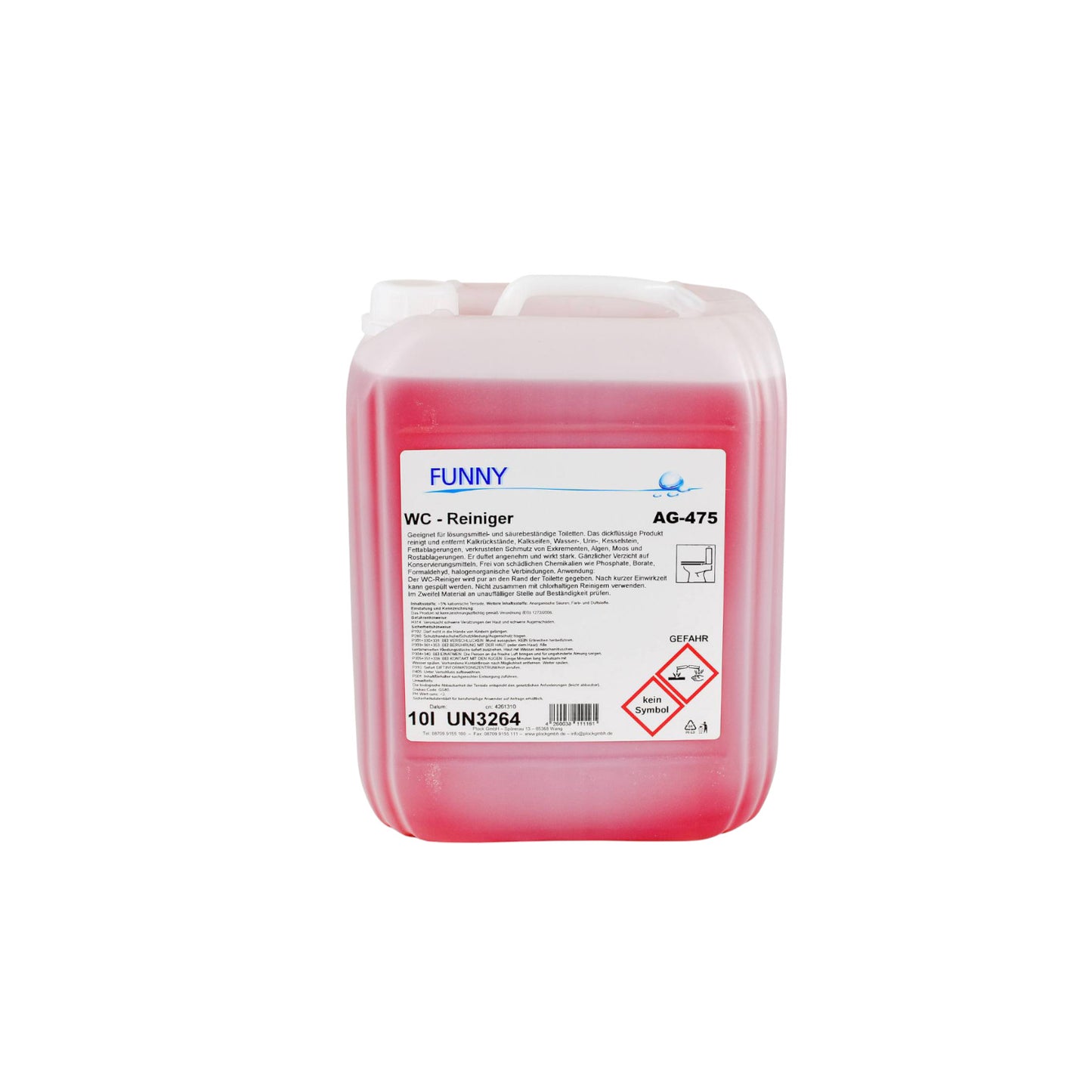 Toilet cleaner in a 10-liter canister