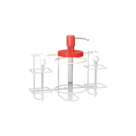 PEVA - Ensemble de 3 distributeurs pour une bouteille de 1 l de protection/soin de la peau et une bombe de 3 l de nettoyant pour les mains, avec support mural (ne convient pas au Peva Premium !)