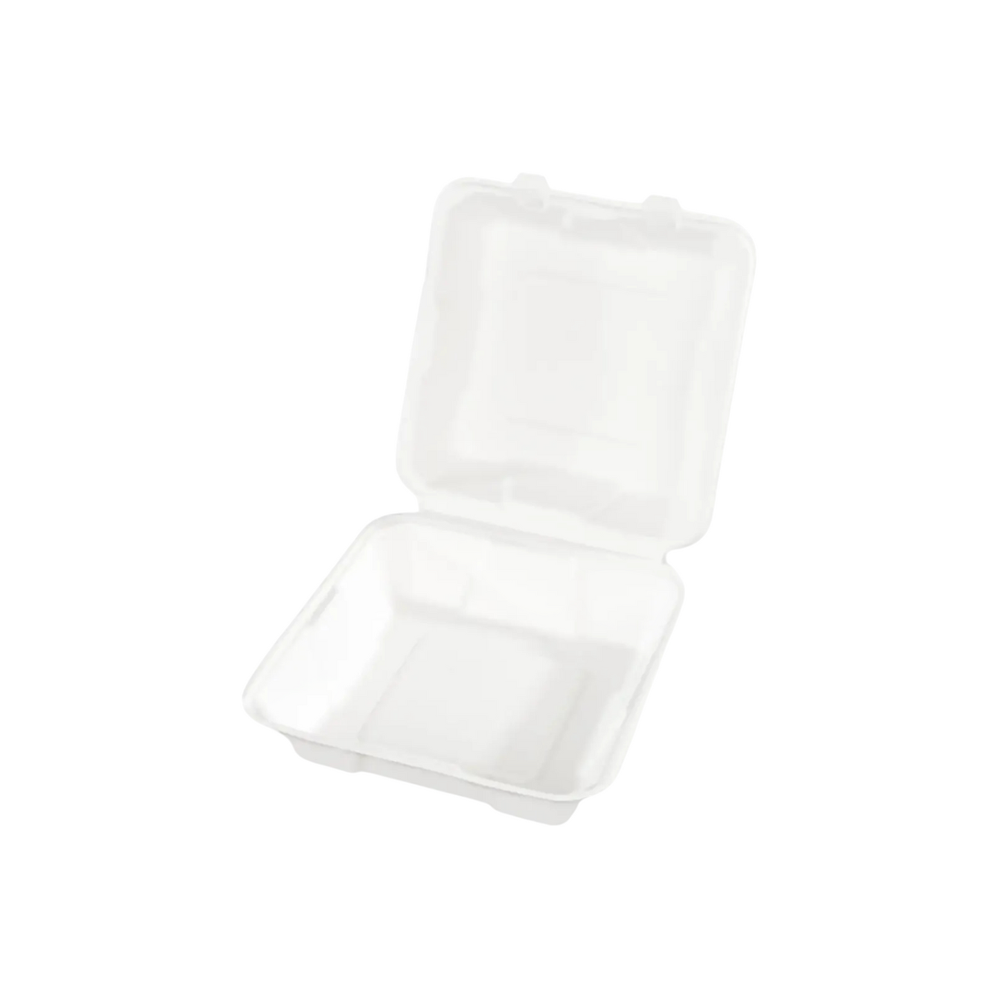 Menüklappbox, ungeteilt, aus Zuckerrohr, 2 x 100 Stück