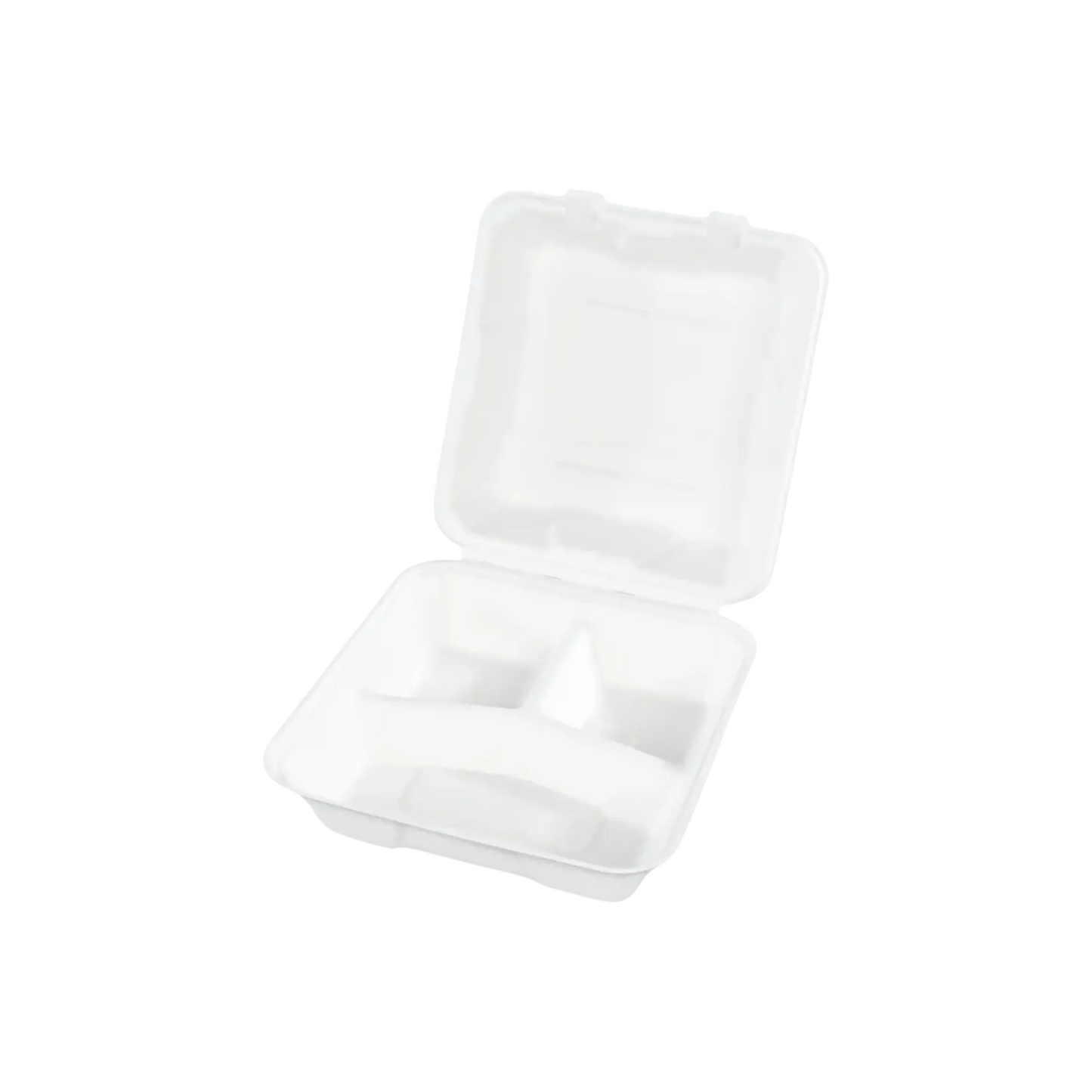 Sobsy Menüklappbox, 3-teilig, aus Zuckerrohr, 2 x 100 Stück