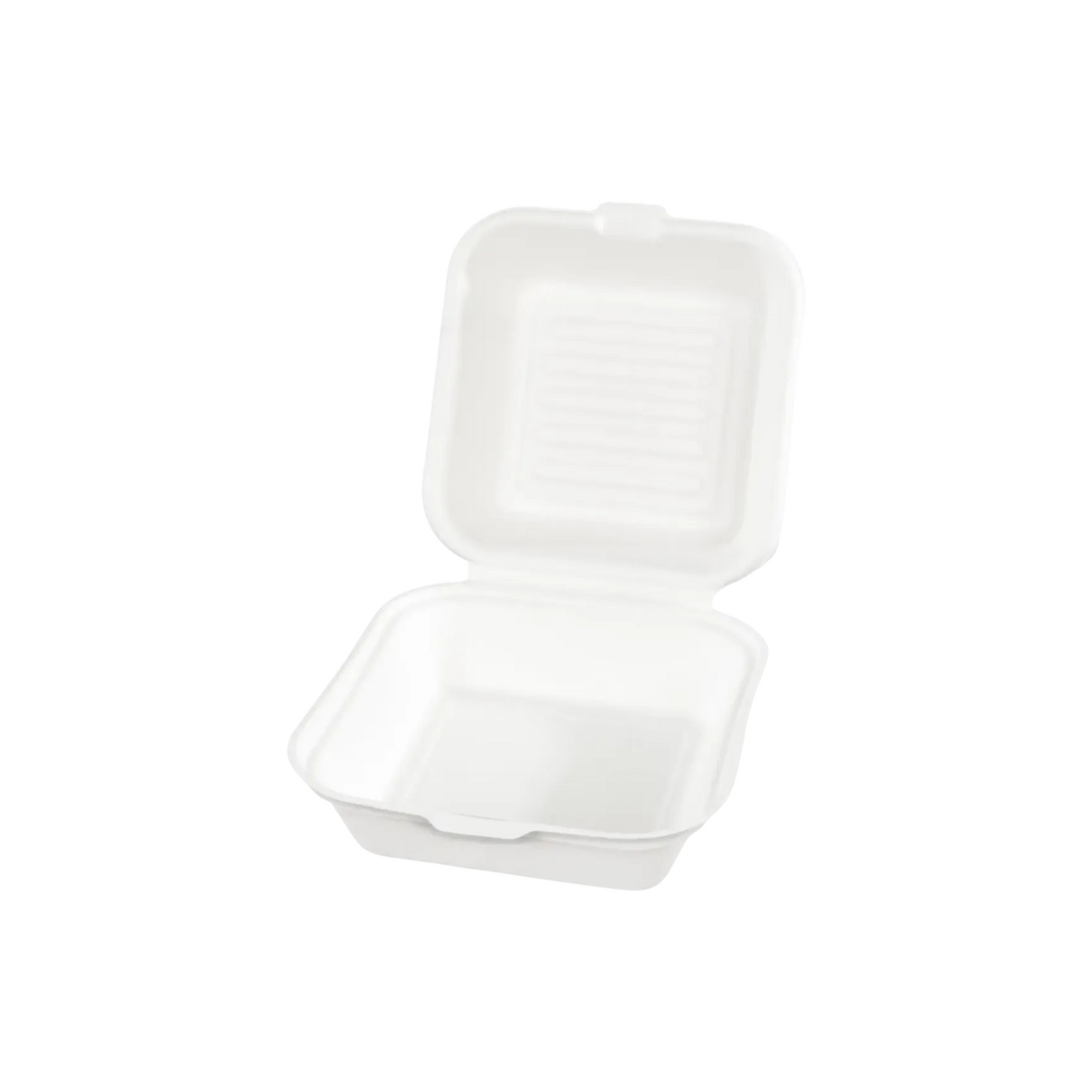 Hamburgerbox, weiss, aus Zuckerrohr, 500 Stück