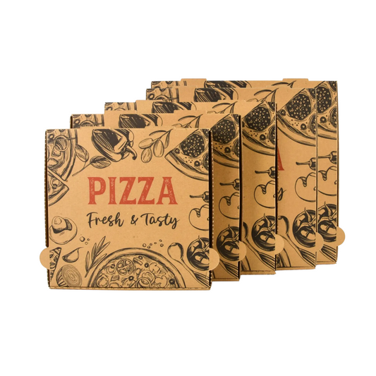 Pizzakarton, 30 x 30 x 4 cm, braun, 100 Stück