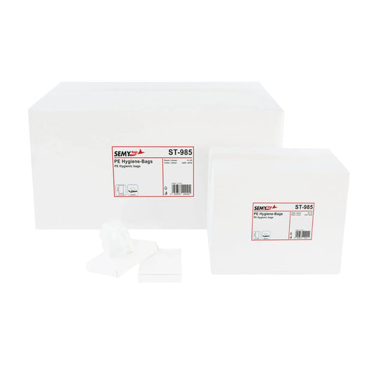 Hygiene bags, 4 boxes of 50 x 30 bags each