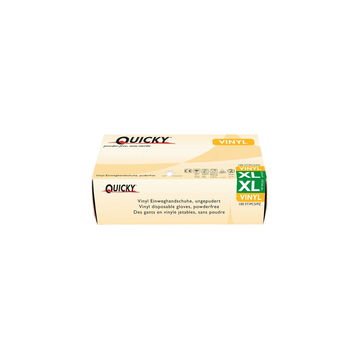 Vinyl disposable gloves, transparent, powder-free, 10 x 100 pieces 