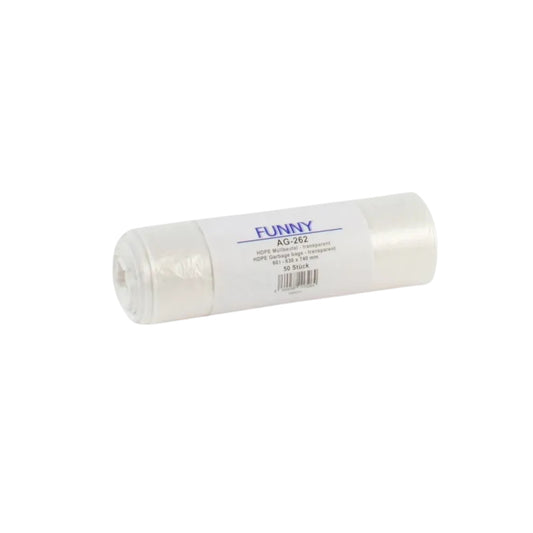 HDPE Müllbeutel, natur, 60 l, 630 x 740 mm, 2.000 Stück