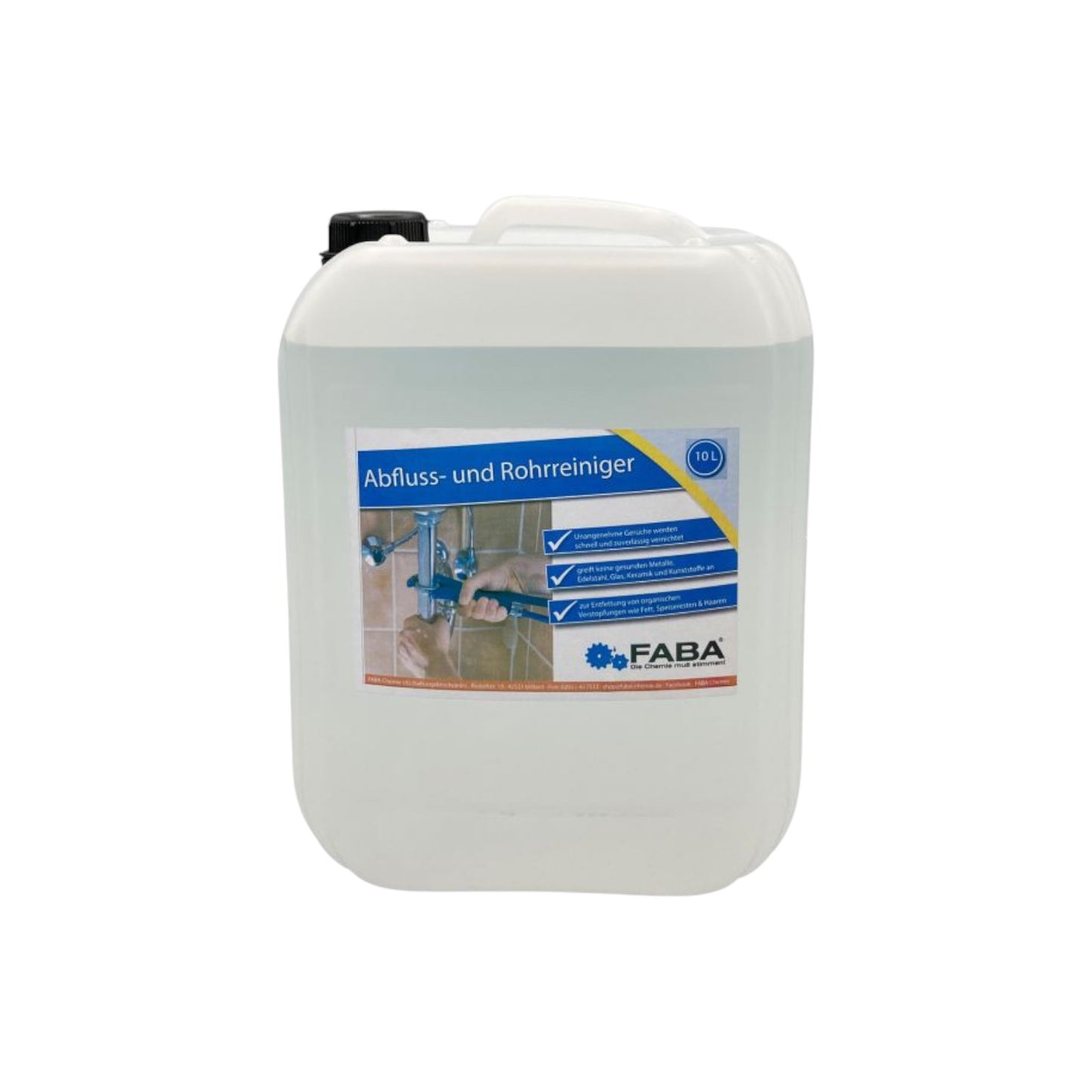 Abflussfrei, hochwirksamer Rohrreiniger 10L im Kanister