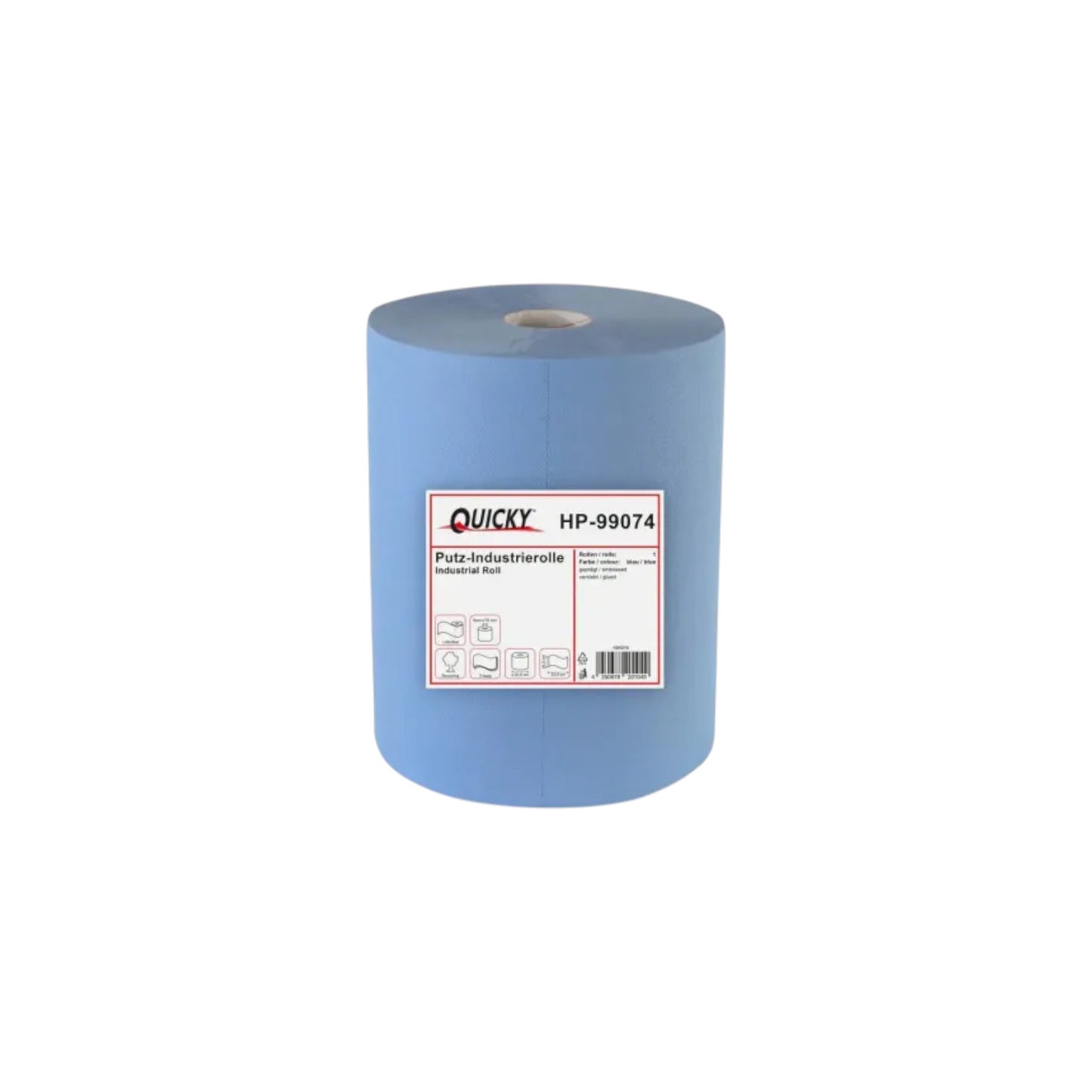 Industrierolle 36 cm, 3-lagig, recycling blau, 1.000 Blatt, 1 Rolle