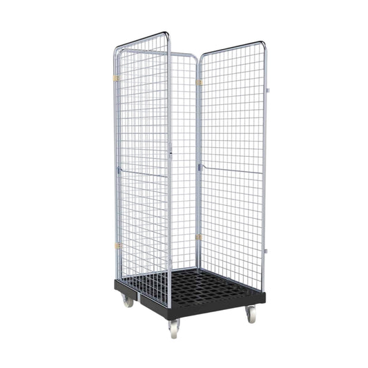 Rollbehälter ADB "BASICline" 1600 C KU RC schwarz, 724 x 815 mm, 3-seitig, Cr 3