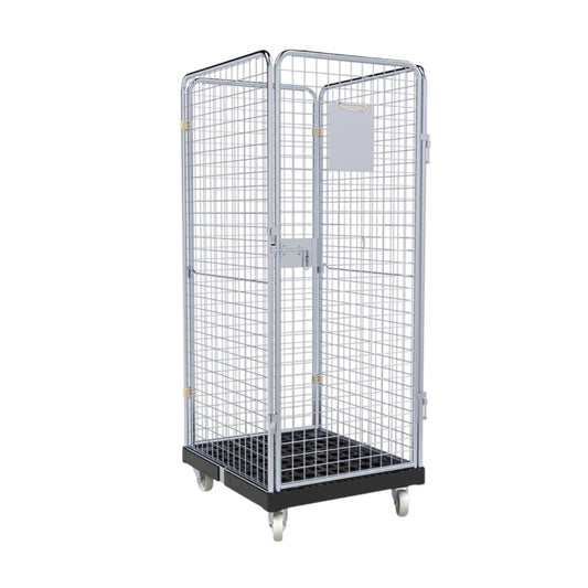 Rollbehälter ADB "BASICline" 1600 C KU RC schwarz, 724 x 815 mm, 4-seitig, 1 Tür, Cr 3