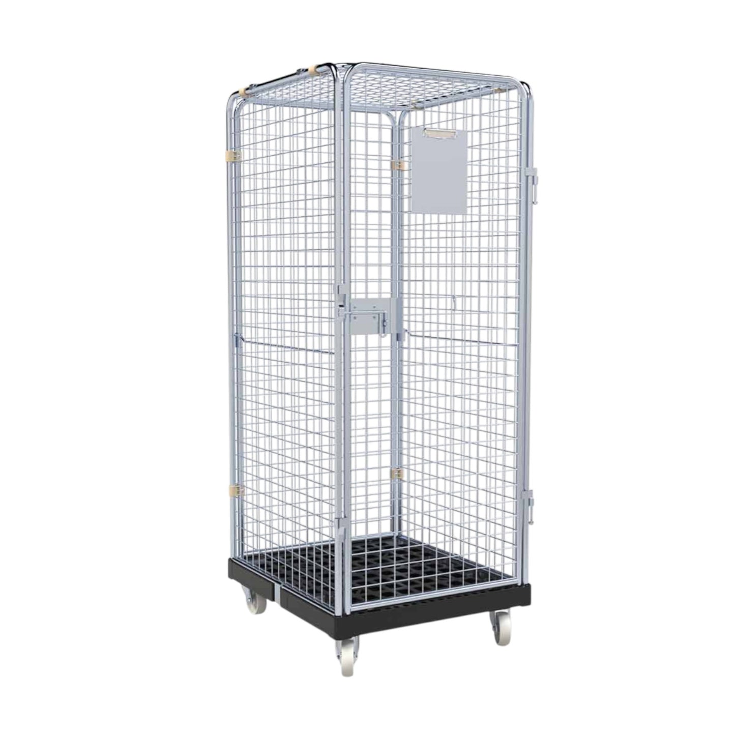Rollbehälter ADB "BASiCline" 1600 C KU RC schwarz, 724 x 815 mm, 5-seitig, 1 Tür, Cr 3