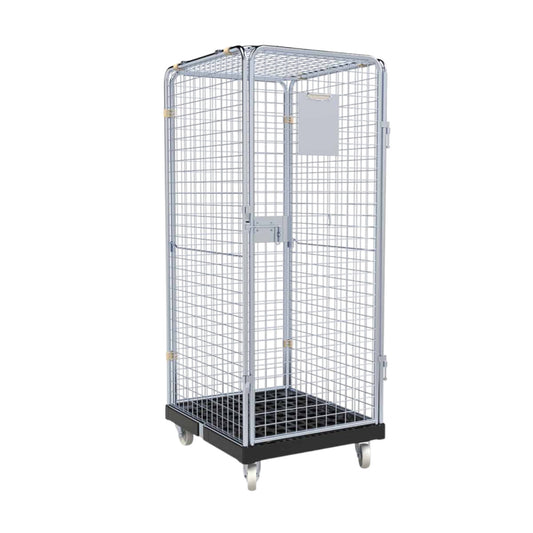 Rollbehälter ADB "BASiCline" 1600 C KU RC schwarz, 724 x 815 mm, 5-seitig, 1 Tür, Cr 3