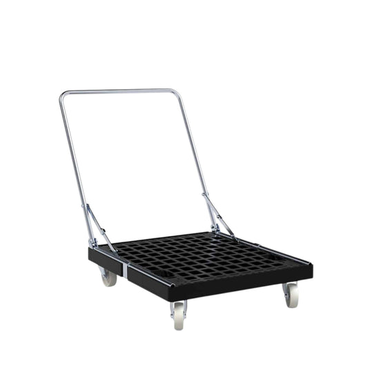 Rollplatte "BASICline" KU, RC schwarz, 724 x 815 mm, ø 108 PP, mit Schiebebügel ME Cr3