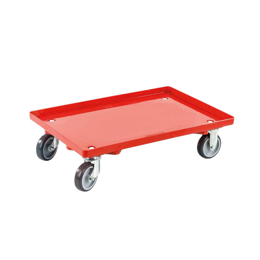 Transportroller KU rot, 415 x 615 mm, light Deck, ø 100 TPE