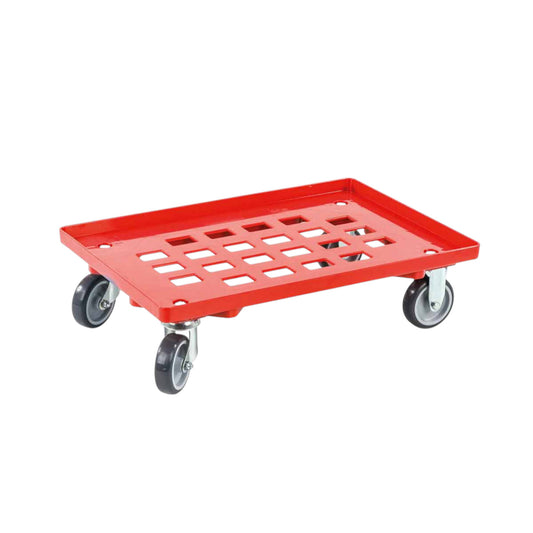 Transportroller KU rot, 415 x 615 mm, light Raster, ø 100 TPE