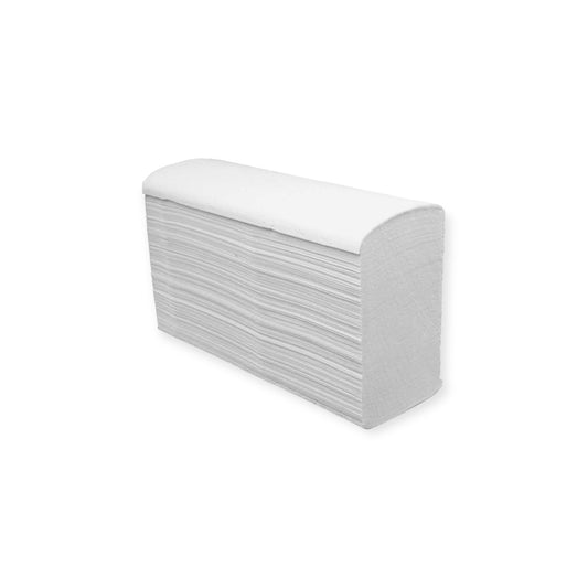 Folded towels, W-fold, 2-ply, 20.3 x 32.0 cm, 2250 sheets.