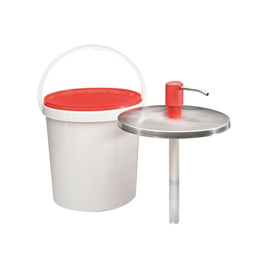 PEVA dispenser for 10 l buckets with stainless steel lid (not suitable for Pevalin Spezial)